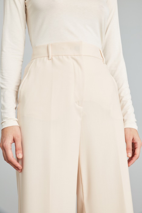 Pantalone palazzo in lana