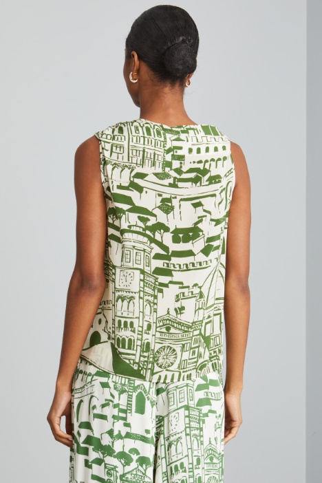 Top in seta stampata