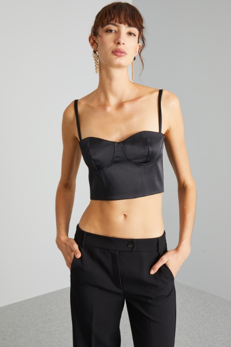 Top bustier in raso Intrend