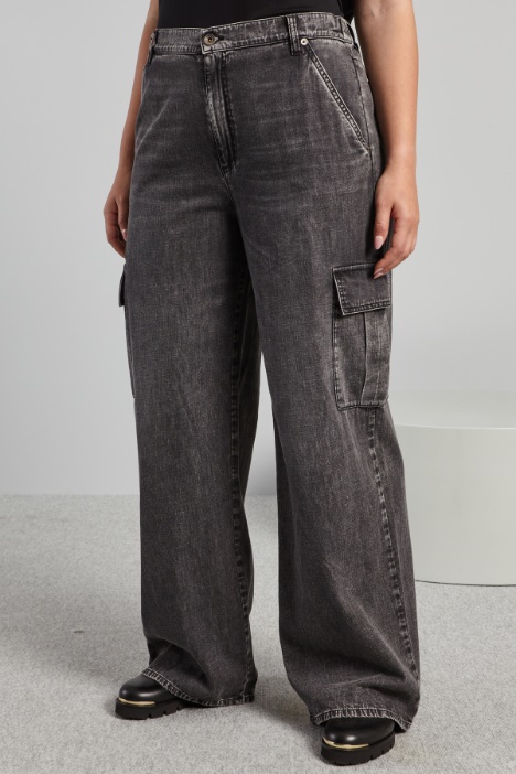 Jeans cargo in denim