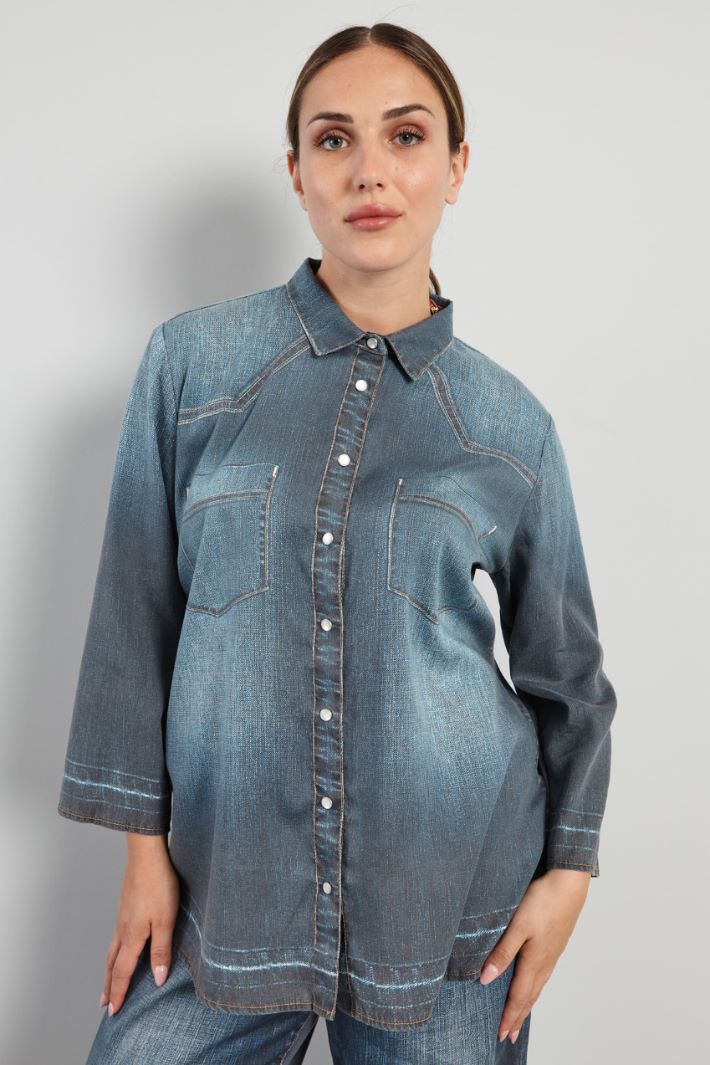 Denim-effect shirt Intrend - 3