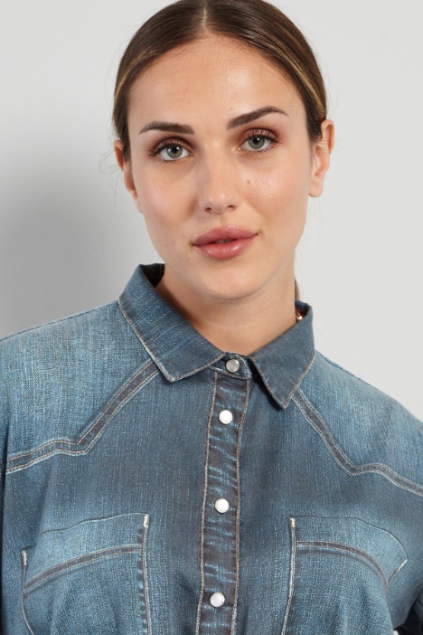 Camicia effetto denim