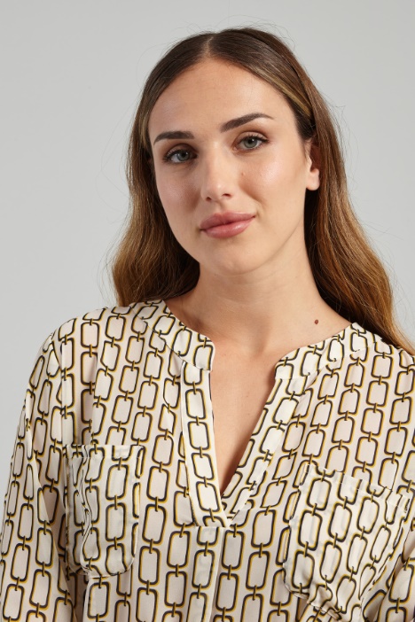Blusa in georgette stampata