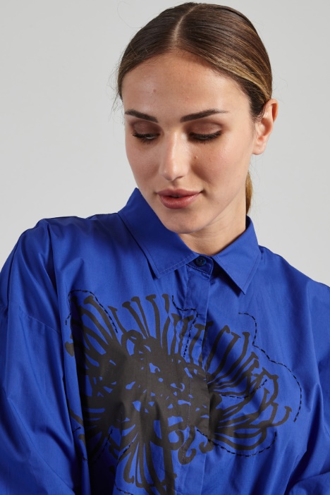 Camicia in popeline stampato