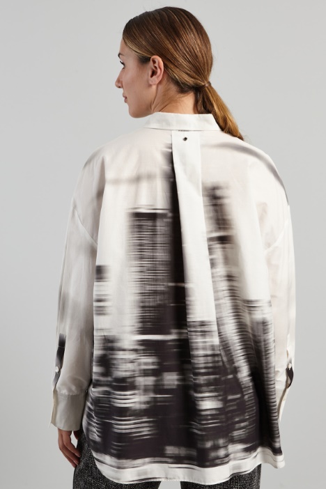 Camicia in popeline stampato