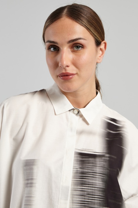 Camicia in popeline stampato