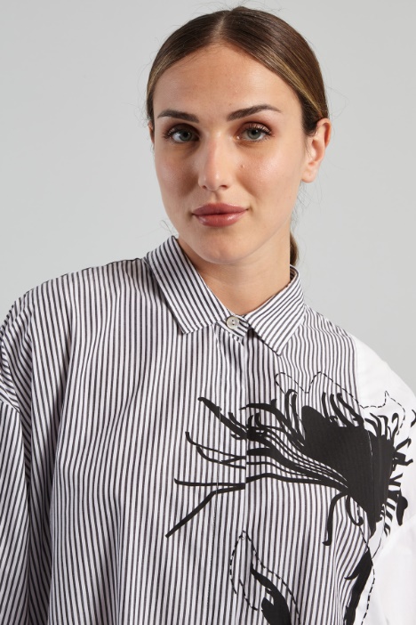 Camicia in cotone con ricamo