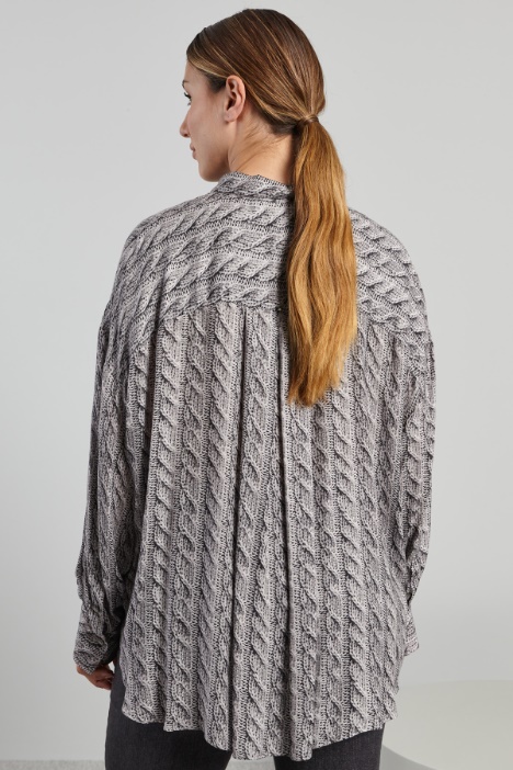 Camisa de viscosa estampada