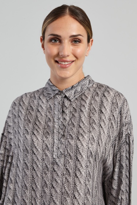 Camisa de viscosa estampada