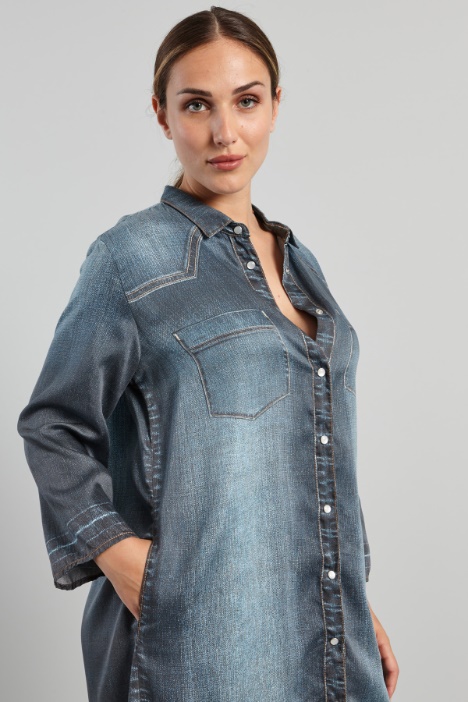 Chemisier effetto denim