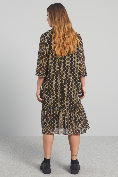 Abito in georgette con balza