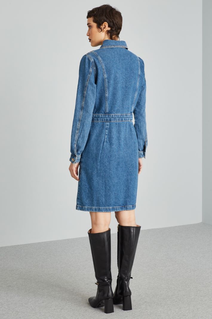 Denim shirt dress Intrend - 2