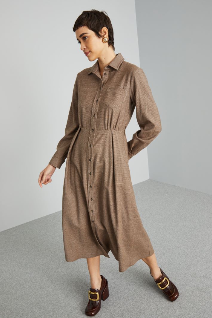 Wool flannel dress Intrend - 3