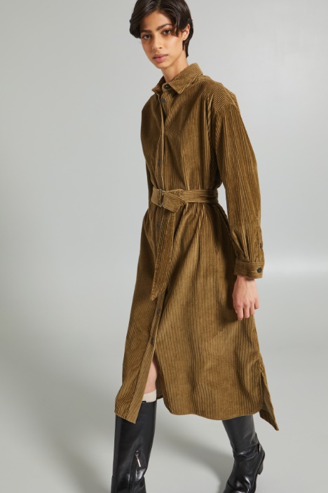 Abito in velluto di cotone