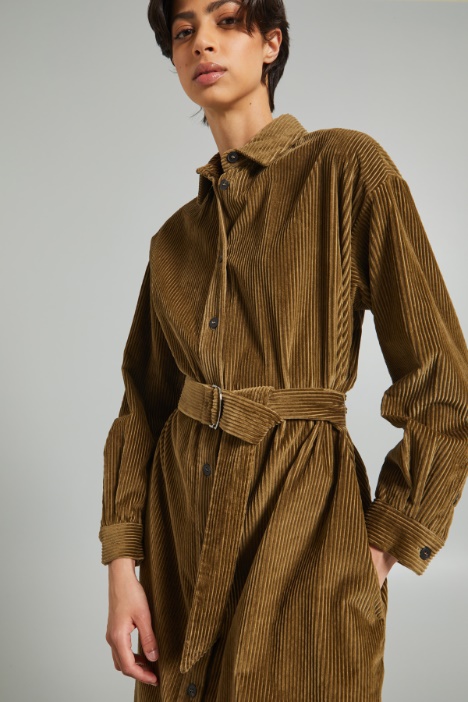 Abito in velluto di cotone