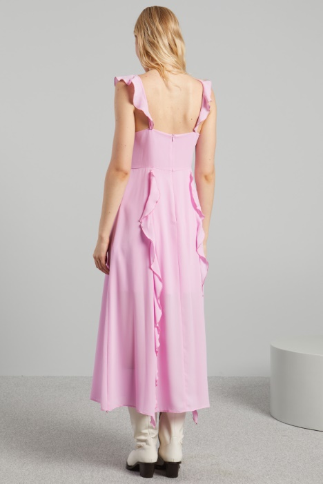 Abito in georgette con volant