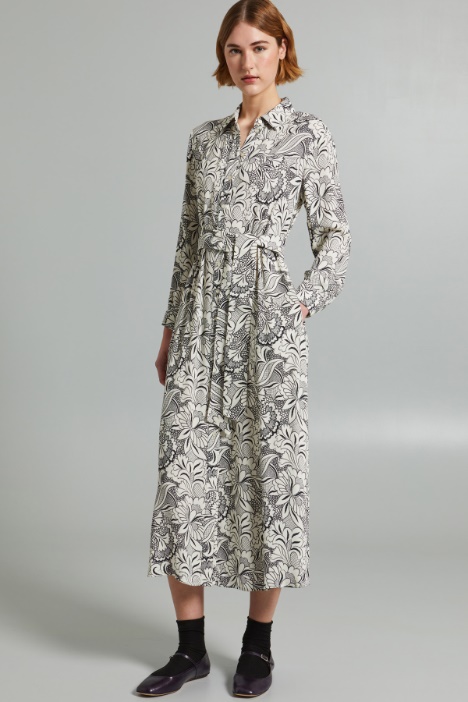 Chemisier in crépe con fusciacca