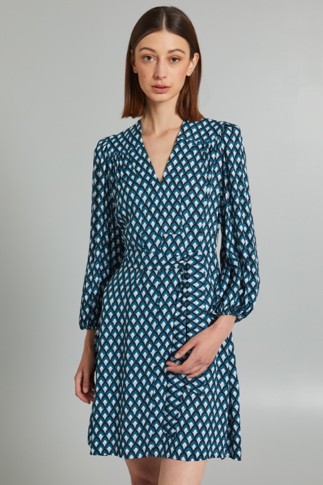 Abito corto in georgette