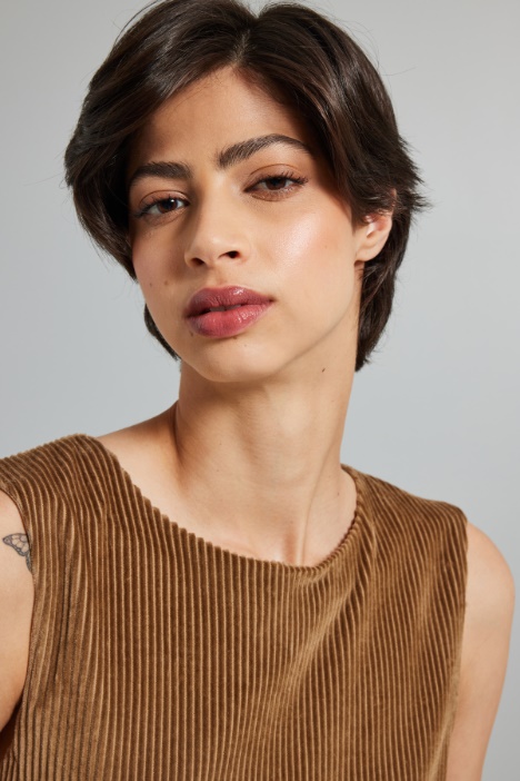 Tuta corta in velluto