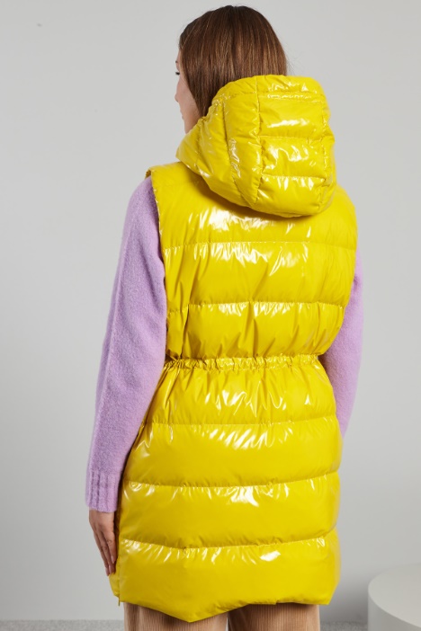 Gilet trapuntato in vernice