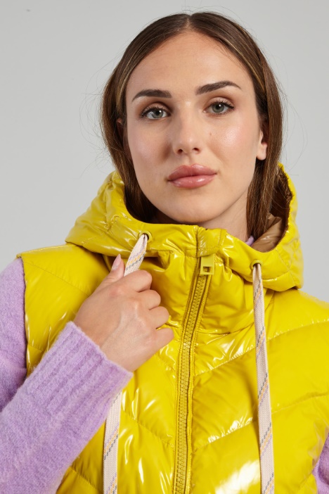 Gilet trapuntato in vernice