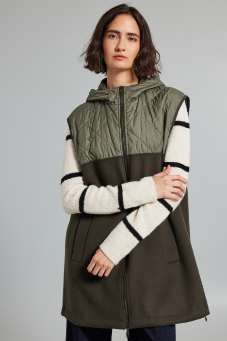 Gilet in raso e panno