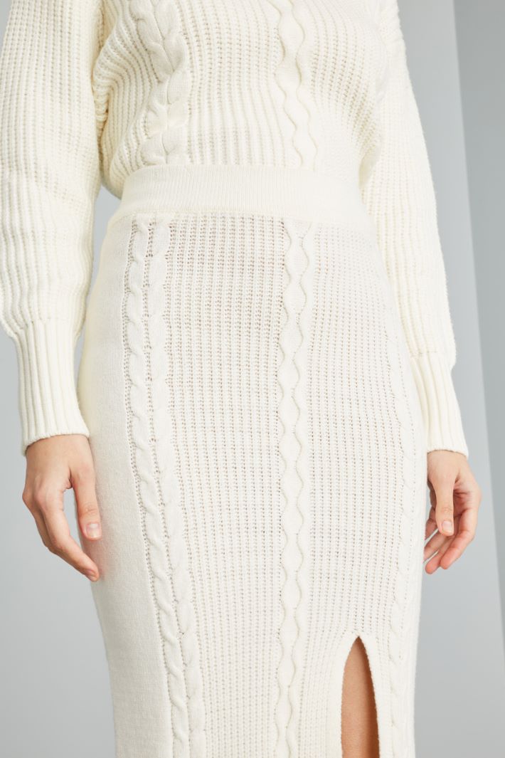 Cable-knit skirt Intrend - 4