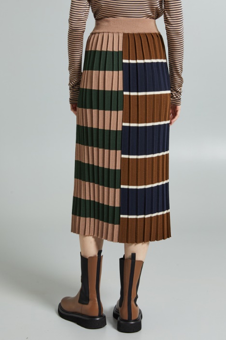 Gonna in maglia plissè