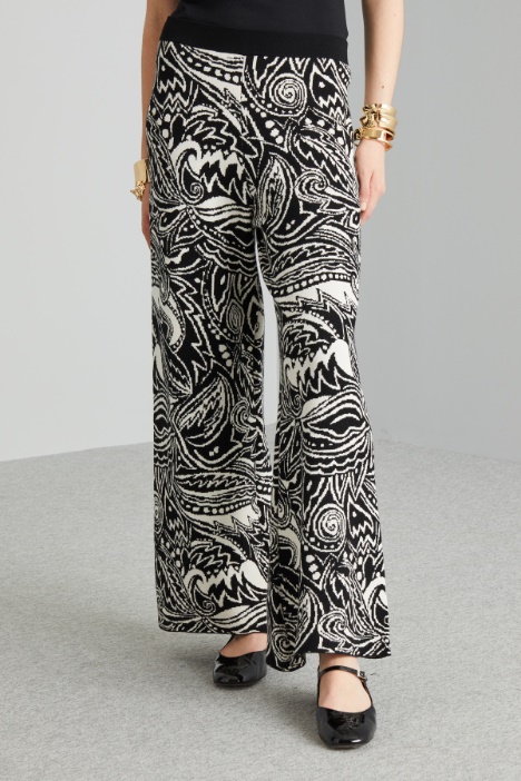 Pantaloni morbidi in jacquard