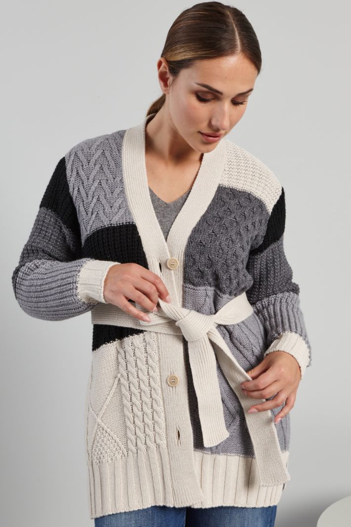 Textured knit cardigan Intrend - 3