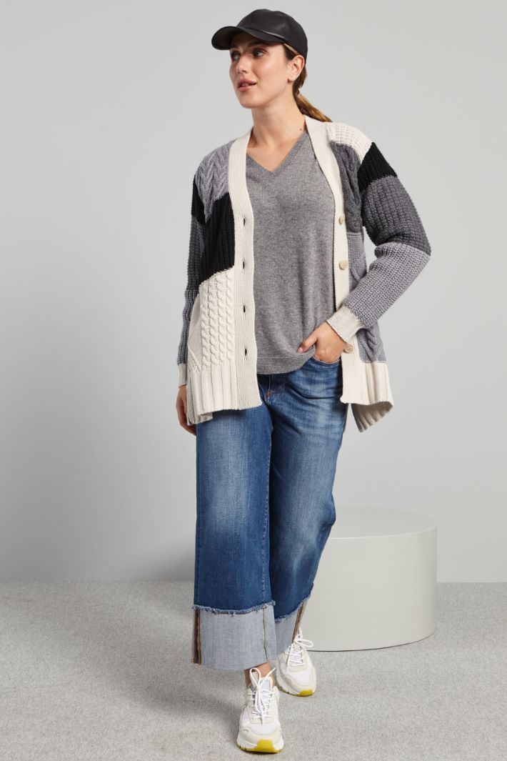 Textured knit cardigan Intrend