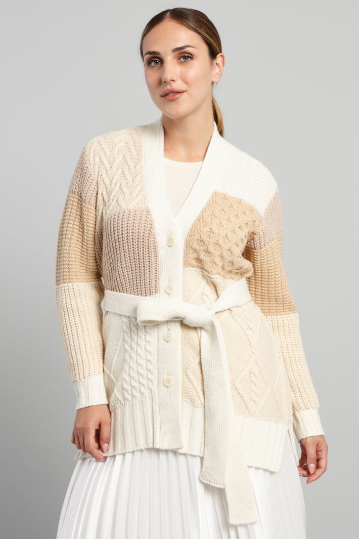 Textured knit cardigan Intrend - 3