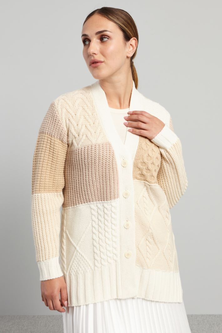 Textured knit cardigan Intrend - 4