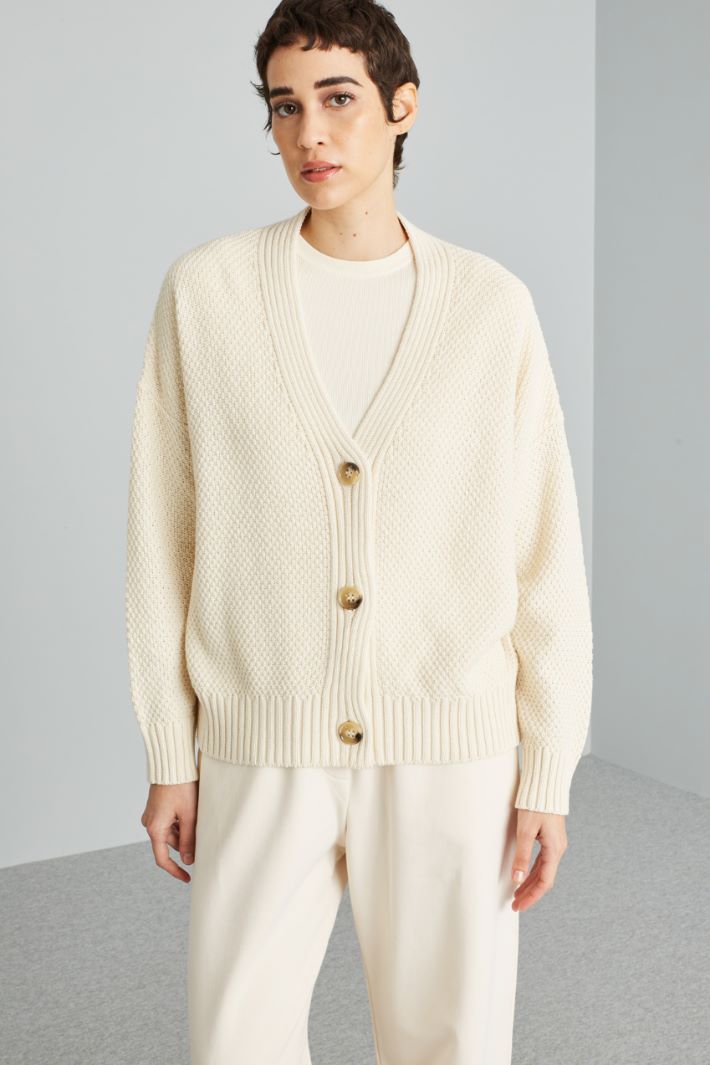 Oversized cotton cardigan Intrend - 3