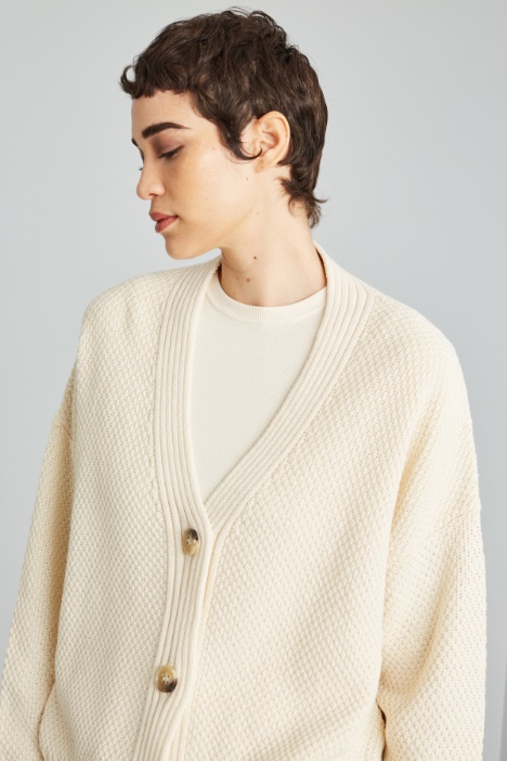 Cardigan morbido in cotone