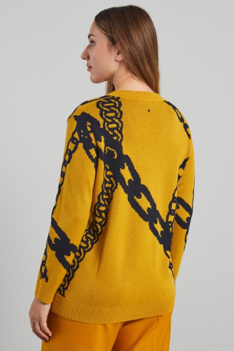 Maglia in lana jacquard