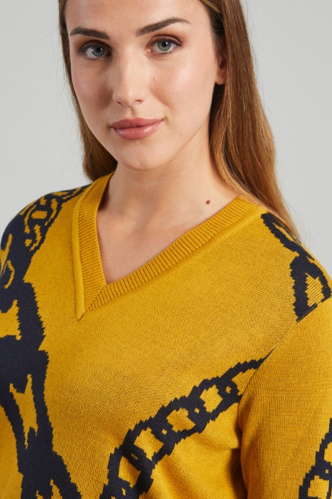 Maglia in lana jacquard