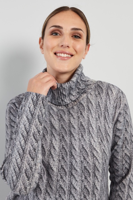 Maglia a collo alto stampata