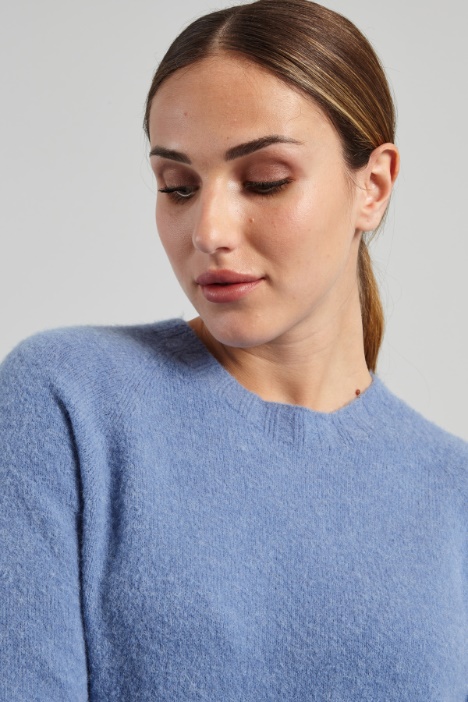 Maglia garzata in alpaca