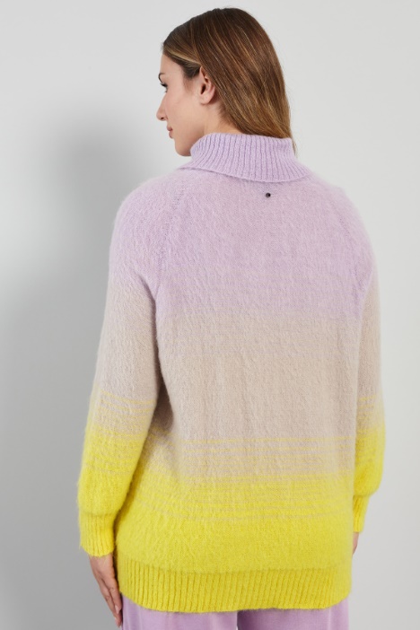 Maglia con intarsio a contrasto