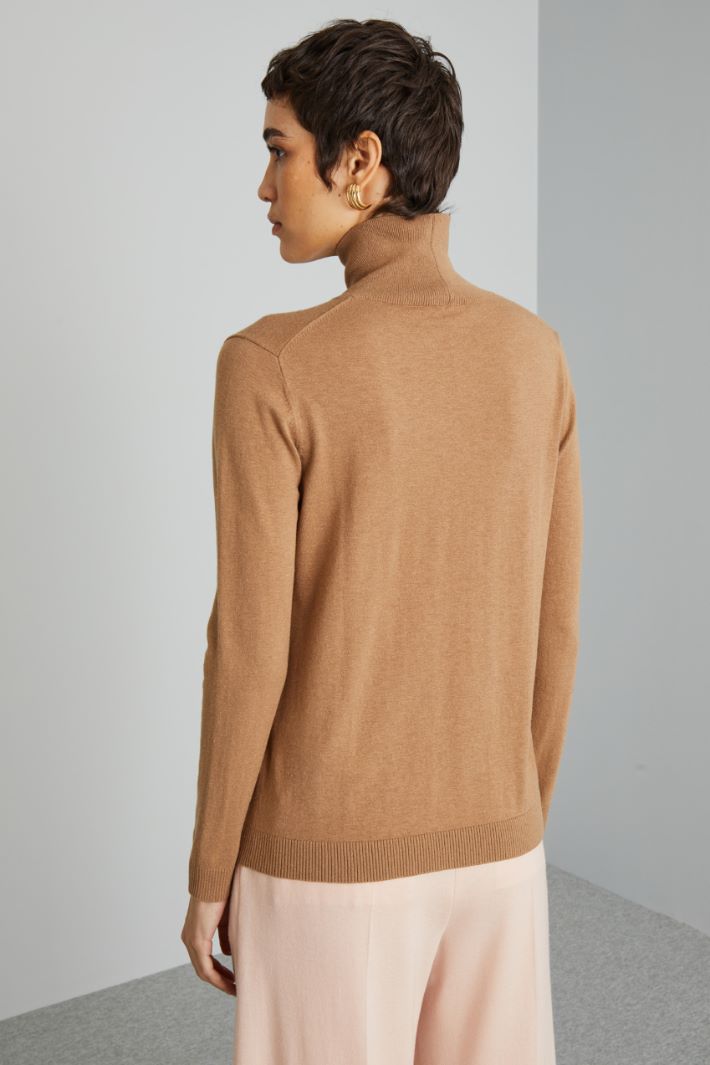 Silk and wool yarn turtleneck sweater Intrend - 2