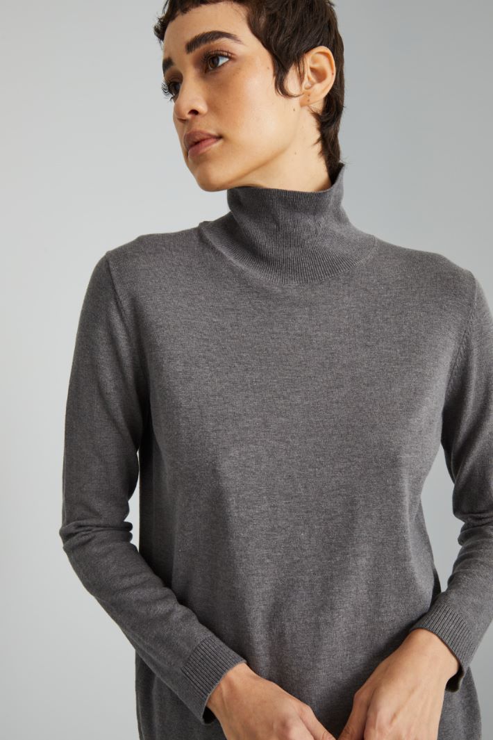 Silk and wool yarn turtleneck sweater Intrend - 4