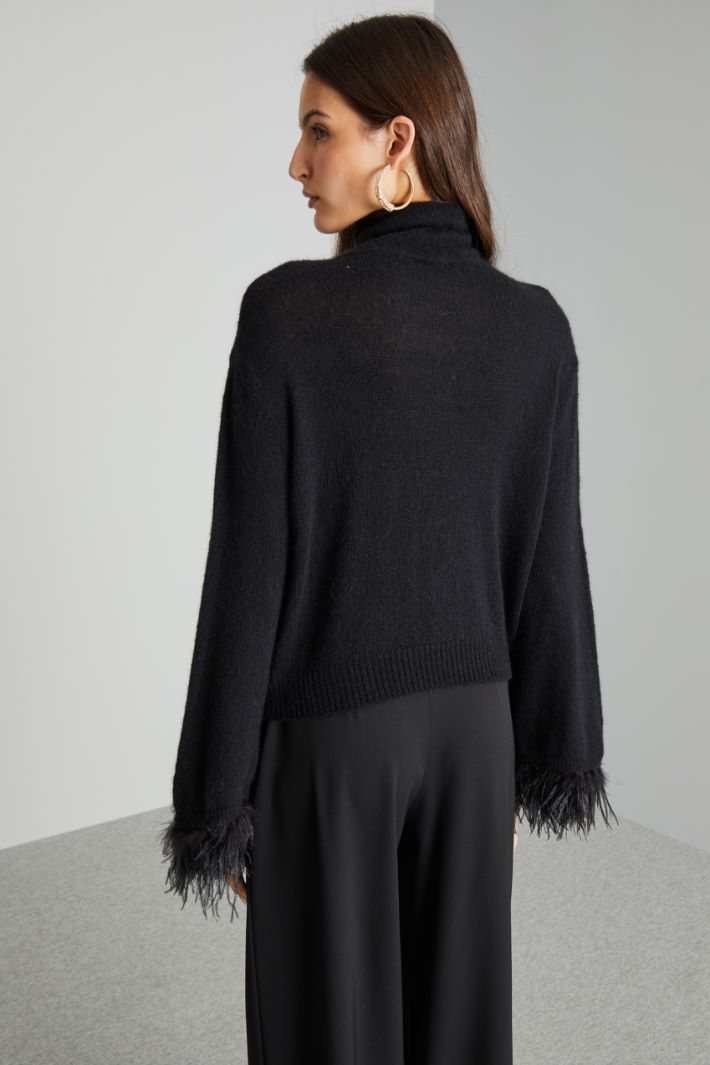 Feather-detail sweater Intrend - 2