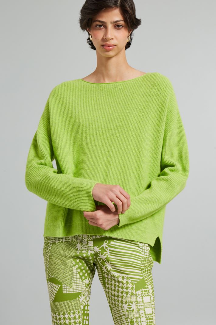 Loose fit sweater with slits Intrend - 3