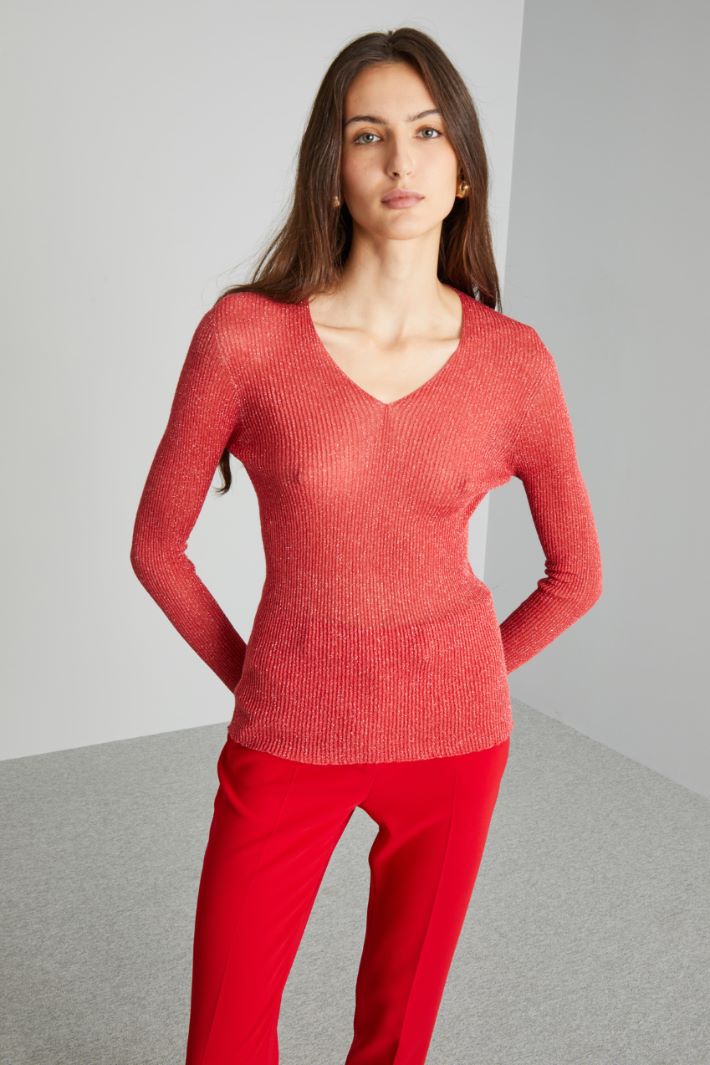 Fitted lurex sweater Intrend - 3