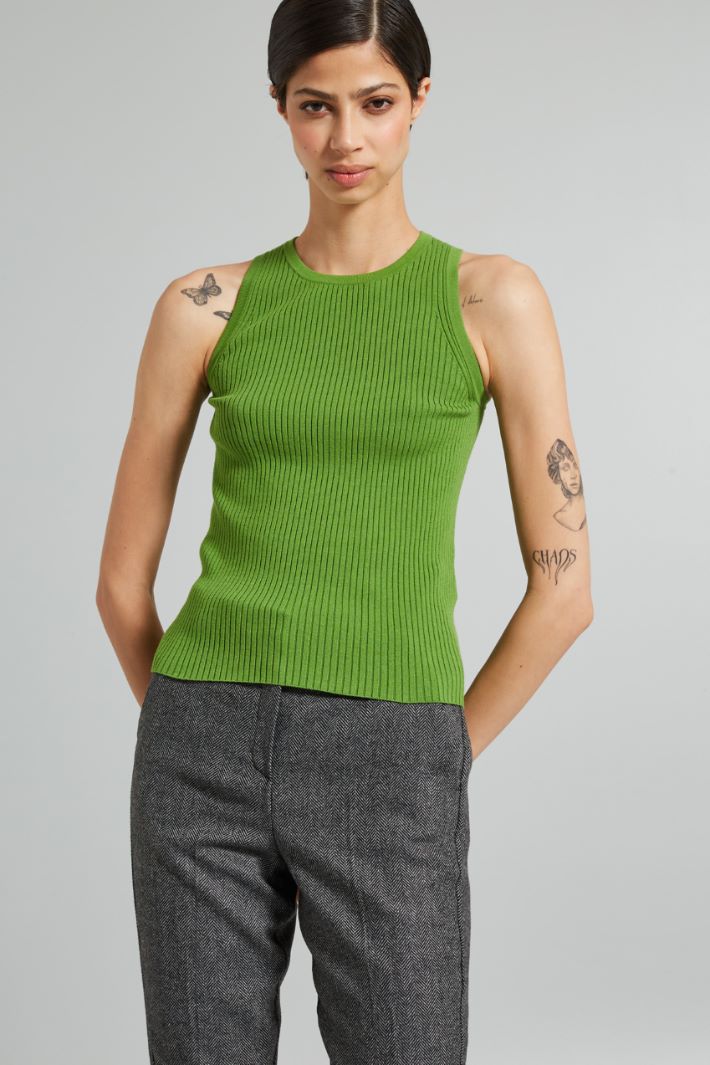 Fitted ribbed top Intrend - 3