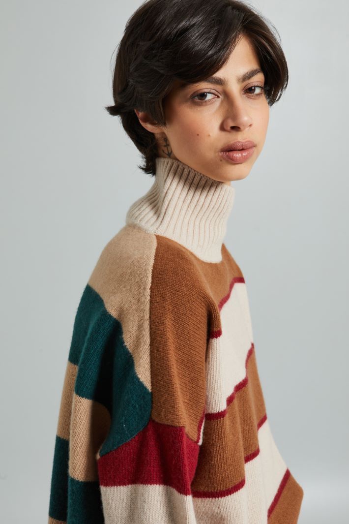 Oversized pure wool yarn sweater Intrend - 4