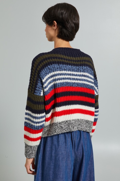 Maglia boxy in pura lana