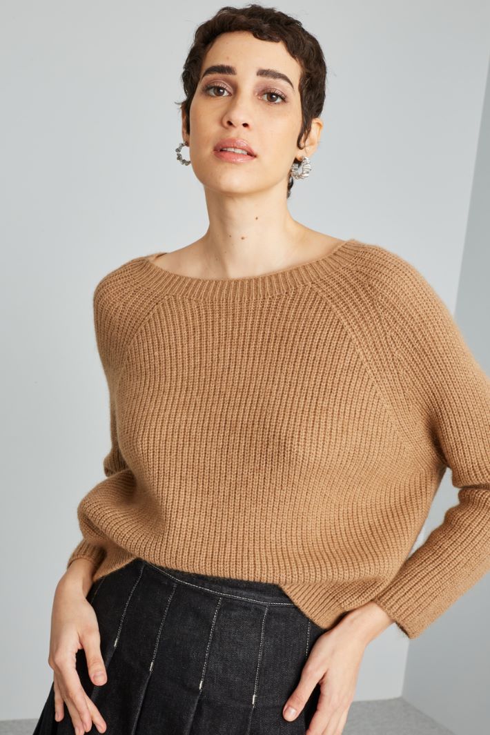 Ribbed mohair yarn sweater Intrend - 4