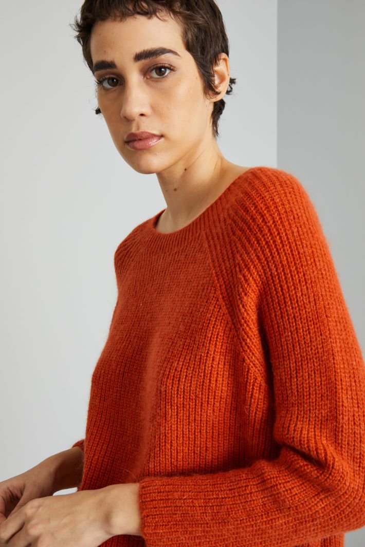 Ribbed mohair yarn sweater Intrend - 4